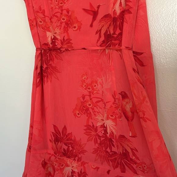 AllSaints Ari Nila Floral-Print Crepe Wrap Dress - Picture 13 of 16